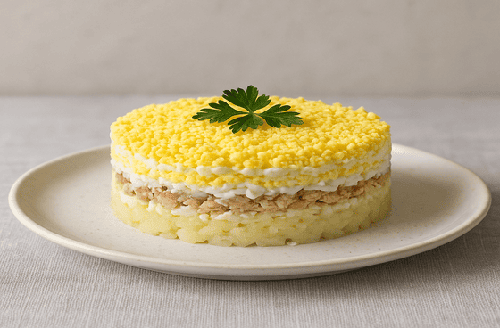 Мімоза з картоплею